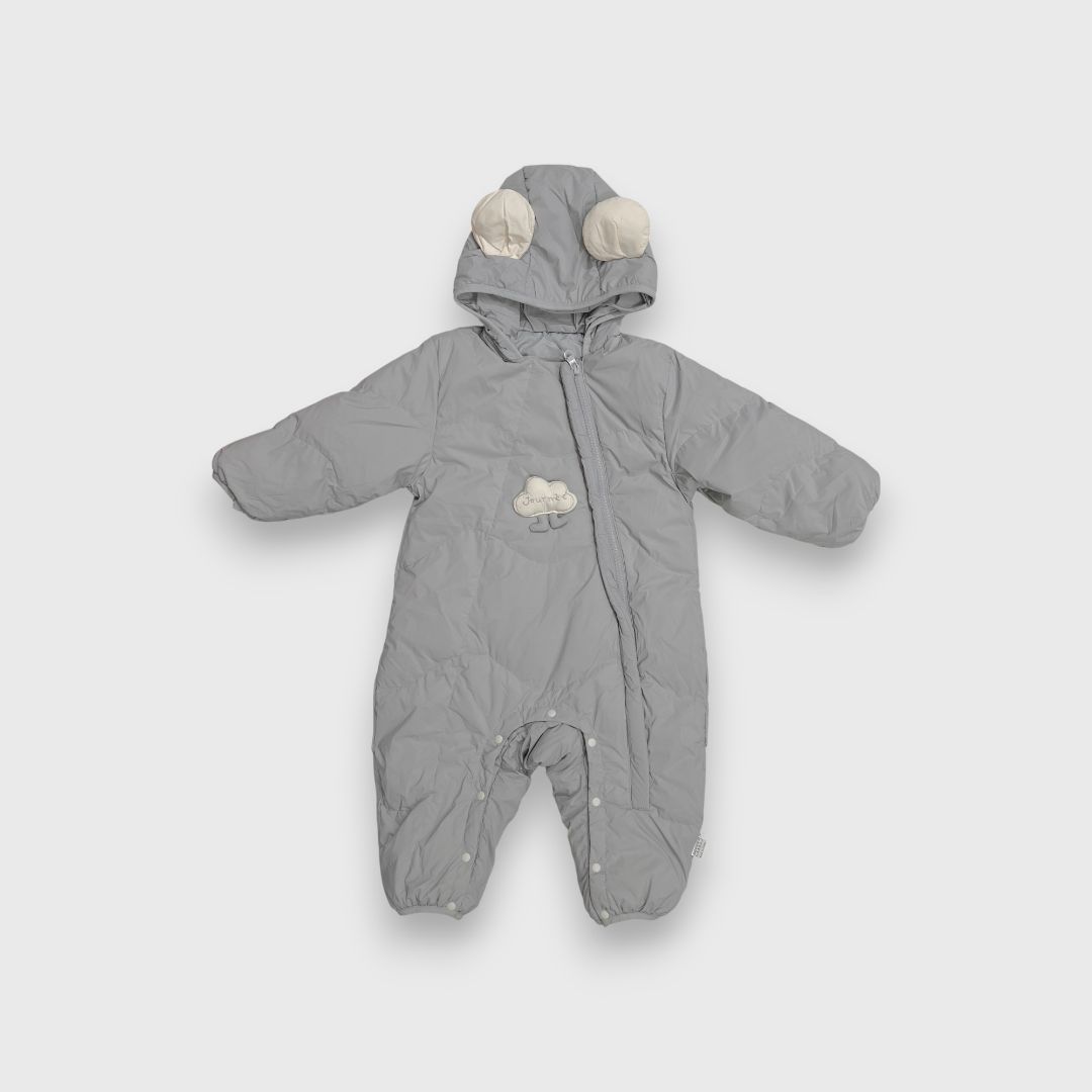 Серый утепленный комбинезон для детей