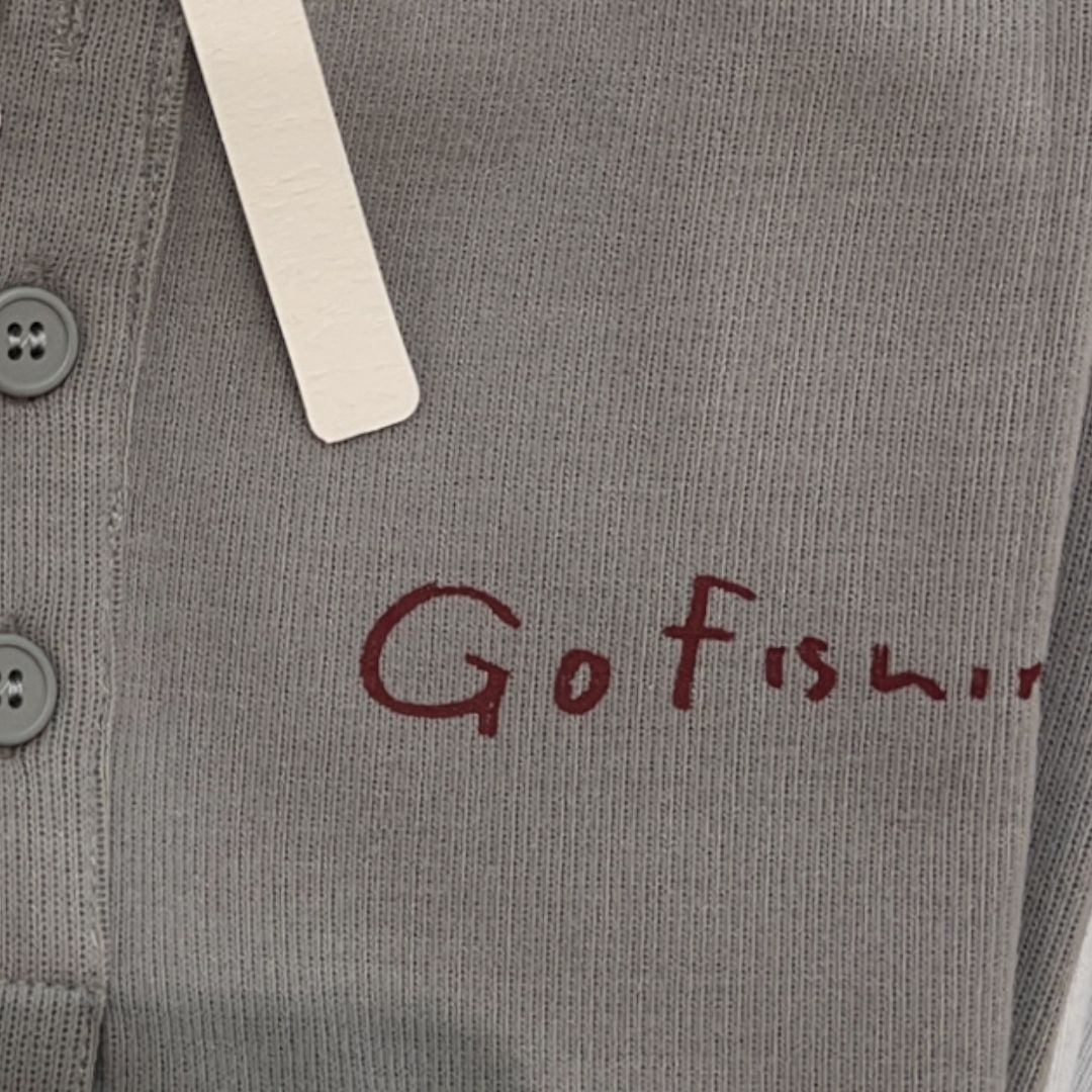 Серый свитер с воротником GoFishing
