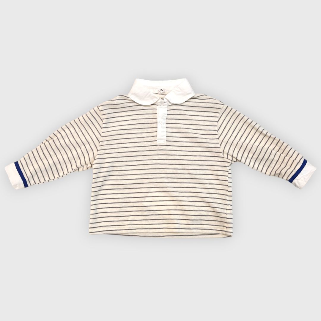 Серая кофта с воротником