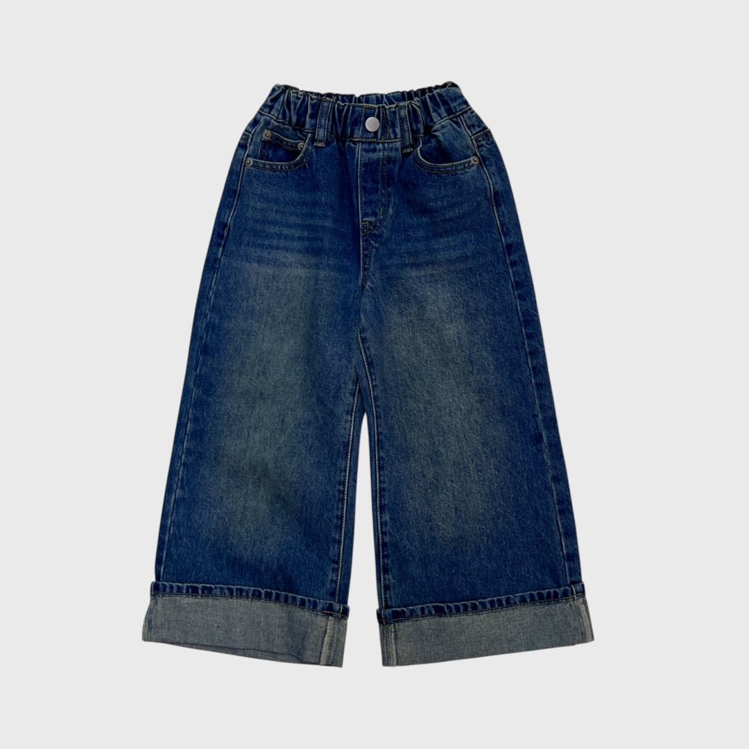 Джинсовые брюки темно-синие