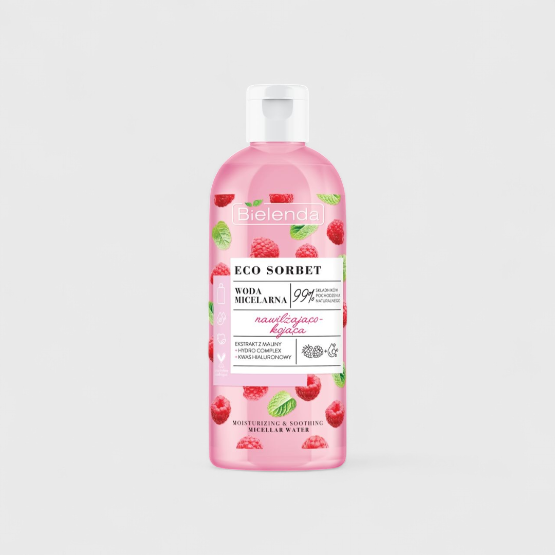 Мягкая мицеллярная жидкость с Малиной Bielenda