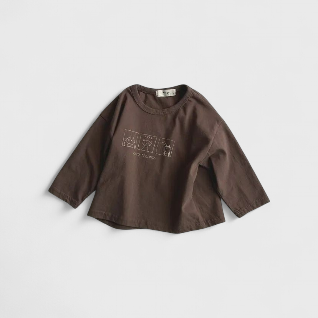 Коричневый лонгслив