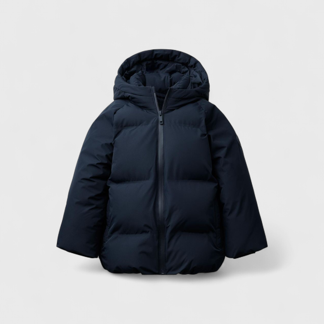 Zara Темно-синий зимний пуховик