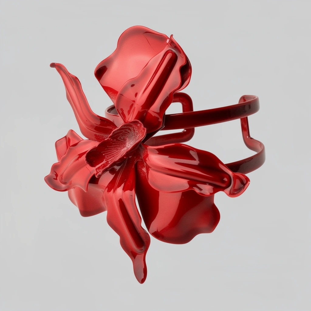 Red Flower Hair Accessory