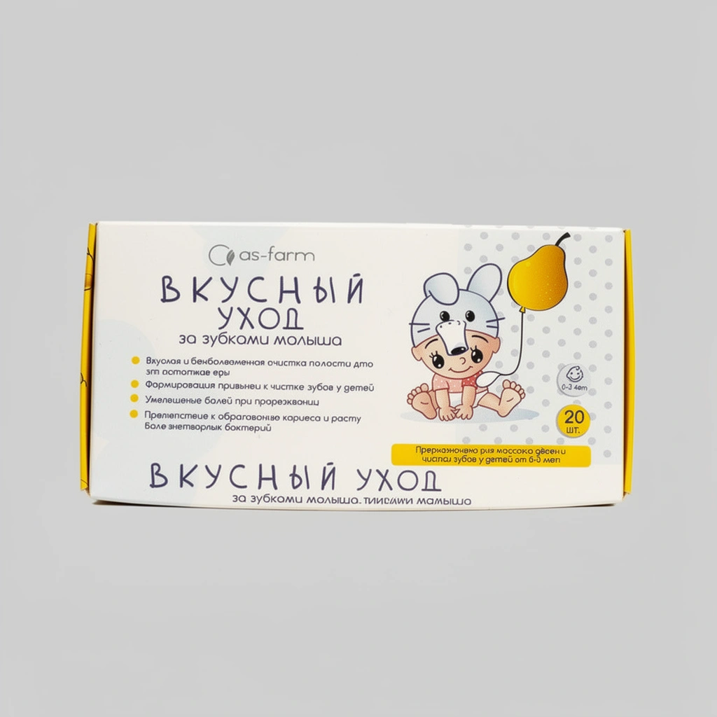 Дентальные салфетки as-farm груша, 20шт
