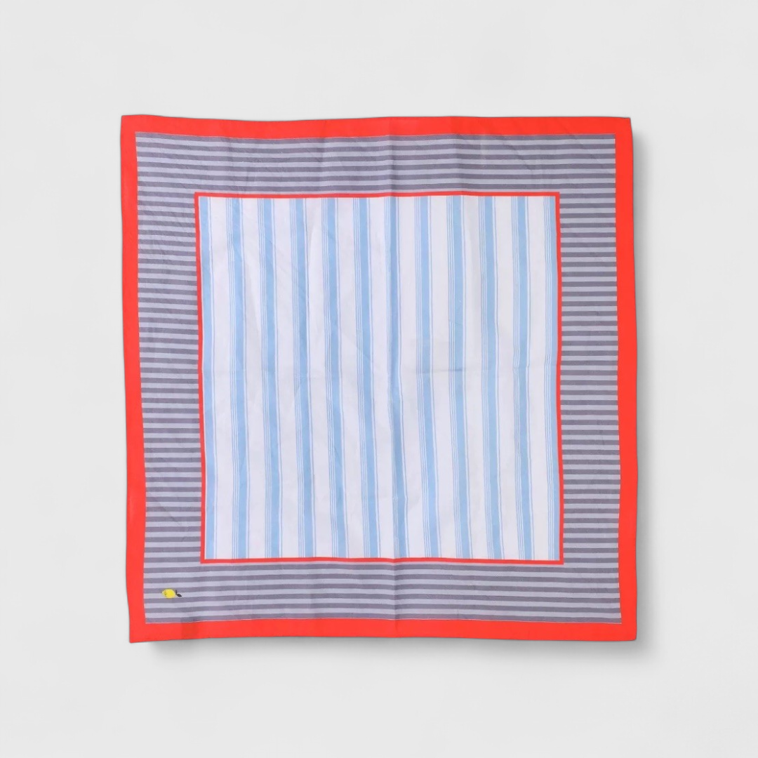 Синий платок с красной окантовкой Sticky lemon