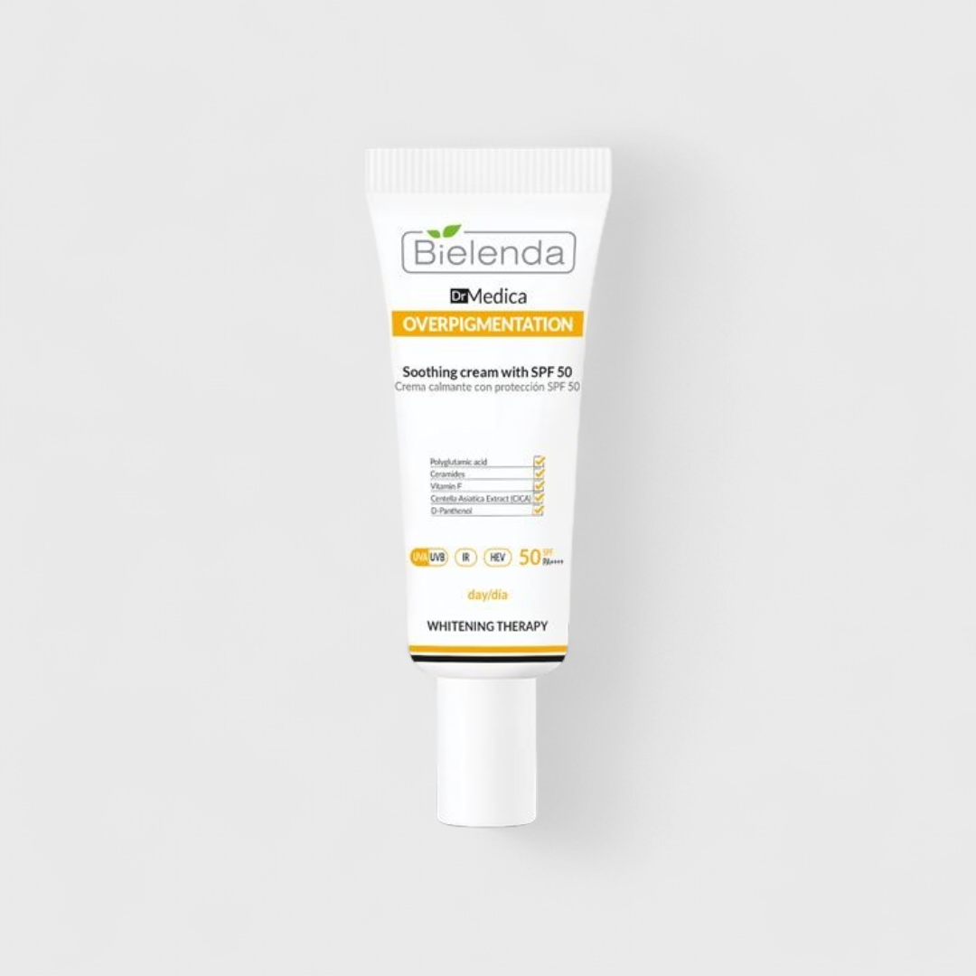 Успокаивающий солнцезащитный крем с SPF 50 Bielenda
