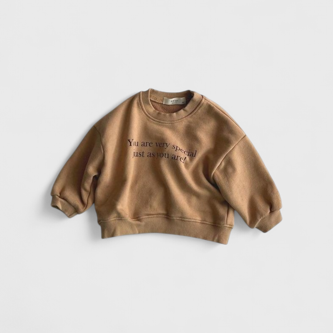 Коричневая толстовка с принтом